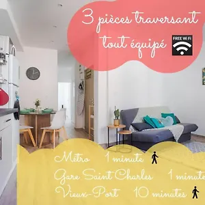 Joli T3 Avec Balcon - Gare St-charles A 50 M Appartement